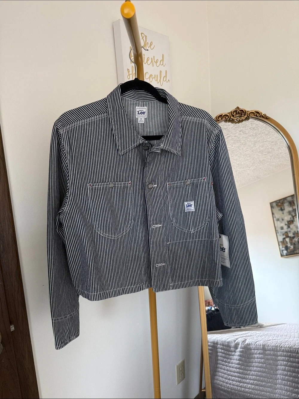Lee Striped Workwear Jacket - Navy & White